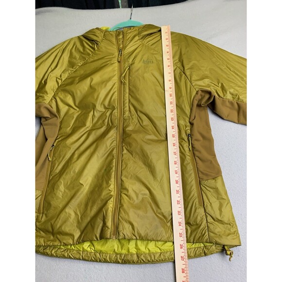 REI Co-Op Jacket Women's 1X Large Gold Flash Insulated Hybrid Hoodie Primaloft - Picture 10 of 10